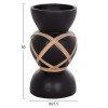 ΔΙΑΚΟΣΜΗΤΙΚΟ ΒΑΖΟ ΔΑΠΕΔΟΥ MAYNARD HM4672.01S TERRACOTTA ΜΑΥΡΟ-RATTAN Φ27.5x50Υ