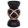 ΔΙΑΚΟΣΜΗΤΙΚΟ ΒΑΖΟ ΔΑΠΕΔΟΥ MAYNARD HM4672.01S TERRACOTTA ΜΑΥΡΟ-RATTAN Φ27.5x50Υ