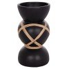 ΔΙΑΚΟΣΜΗΤΙΚΟ ΒΑΖΟ ΔΑΠΕΔΟΥ MAYNARD HM4672.01S TERRACOTTA ΜΑΥΡΟ-RATTAN Φ27.5x50Υ