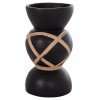 ΔΙΑΚΟΣΜΗΤΙΚΟ ΒΑΖΟ ΔΑΠΕΔΟΥ MAYNARD HM4672.01S TERRACOTTA ΜΑΥΡΟ-RATTAN Φ27.5x50Υ