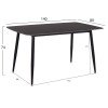 ΤΡΑΠΕΖΙ RAVEN HM18149.02 ΚΕΡΑΜΙΚΟ TOP ΜΕ ΟΨΗ ΜΑΥΡΟ ΜΑΡΜΑΡΟ 140x80x74Υεκ.