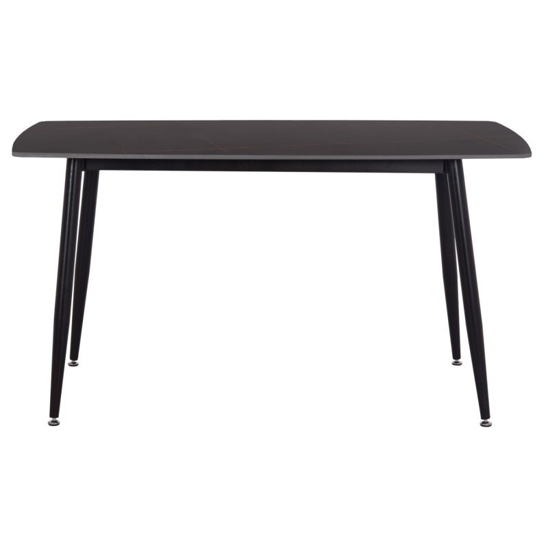 ΤΡΑΠΕΖΙ RAVEN HM18149.02 ΚΕΡΑΜΙΚΟ TOP ΜΕ ΟΨΗ ΜΑΥΡΟ ΜΑΡΜΑΡΟ 140x80x74Υεκ.