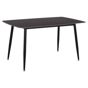 ΤΡΑΠΕΖΙ RAVEN HM18149.02 ΚΕΡΑΜΙΚΟ TOP ΜΕ ΟΨΗ ΜΑΥΡΟ ΜΑΡΜΑΡΟ 140x80x74Υεκ.