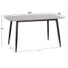 ΤΡΑΠΕΖΙ RAVEN HM18149.13 ΚΕΡΑΜΙΚΟ TOP ΜΕ ΟΨΗ ΓΚΡΙ ΜΑΡΜΑΡΟ 140x80x74Υεκ.