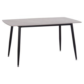 ΤΡΑΠΕΖΙ RAVEN HM18149.13 ΚΕΡΑΜΙΚΟ TOP ΜΕ ΟΨΗ ΓΚΡΙ ΜΑΡΜΑΡΟ 140x80x74Υεκ.