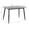 ΤΡΑΠΕΖΙ RAVEN HM9854.13 ΚΕΡΑΜΙΚΟ TOP ΓΚΡΙ ΜΑΡΜΑΡΟ-ΜΑΥΡΟ ΜΕΤΑΛΛΟ 120x70x73Υεκ.
