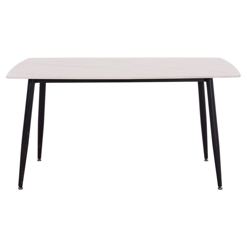 ΤΡΑΠΕΖΙ RAVEN HM18149.01 ΚΕΡΑΜΙΚΟ TOP ΜΕ ΟΨΗ ΛΕΥΚΟ ΜΑΡΜΑΡΟ 140x80x74Υεκ.