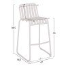 ΣΚΑΜΠΟ ΜΠΑΡ ΑΛΟΥΜΙΝΙΟΥ RACHEL HM6341.02 ΛΕΥΚΟ 47x56,5x98,5Υεκ.