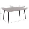 ΤΡΑΠΕΖΙ RAVEN HM18150.13 ΚΕΡΑΜΙΚΟ TOP ΜΕ ΟΨΗ ΓΚΡΙ ΜΑΡΜΑΡΟ 160x80x74Υεκ.