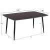 ΤΡΑΠΕΖΙ RAVEN HM18150.02 ΚΕΡΑΜΙΚΟ TOP ΜΕ ΟΨΗ ΜΑΥΡΟ ΜΑΡΜΑΡΟ 160x80x74Υεκ.