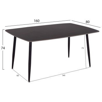 ΤΡΑΠΕΖΙ RAVEN HM18150.02 ΚΕΡΑΜΙΚΟ TOP ΜΕ ΟΨΗ ΜΑΥΡΟ ΜΑΡΜΑΡΟ 160x80x74Υεκ. ΤΡΑΠΕΖΙ RAVEN HM18150.02 ΚΕΡΑΜΙΚΟ TOP ΜΕ ΟΨΗ ΜΑΥΡΟ ΜΑΡΜΑΡΟ 160x80x74Υεκ.