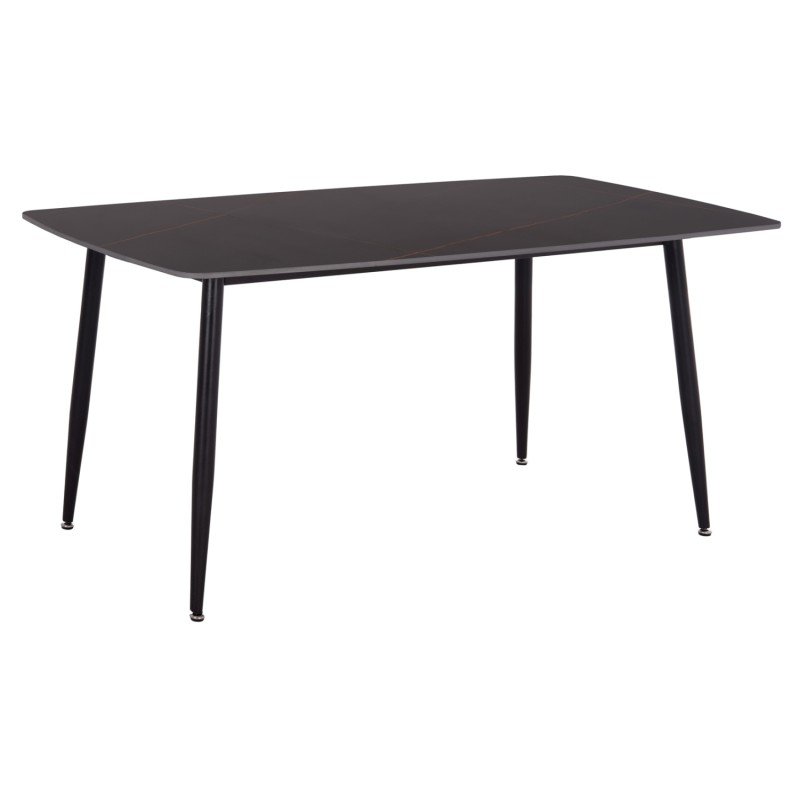 ΤΡΑΠΕΖΙ RAVEN HM18150.02 ΚΕΡΑΜΙΚΟ TOP ΜΕ ΟΨΗ ΜΑΥΡΟ ΜΑΡΜΑΡΟ 160x80x74Υεκ.