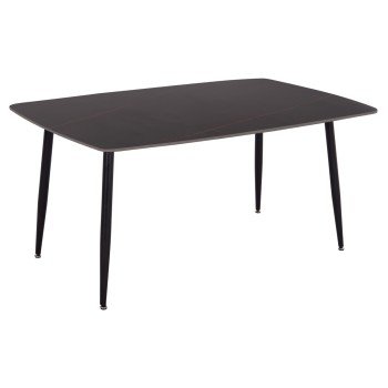 ΤΡΑΠΕΖΙ RAVEN HM18150.02 ΚΕΡΑΜΙΚΟ TOP ΜΕ ΟΨΗ ΜΑΥΡΟ ΜΑΡΜΑΡΟ 160x80x74Υεκ.