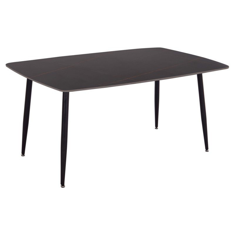 ΤΡΑΠΕΖΙ RAVEN HM18150.02 ΚΕΡΑΜΙΚΟ TOP ΜΕ ΟΨΗ ΜΑΥΡΟ ΜΑΡΜΑΡΟ 160x80x74Υεκ.