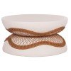 ΤΡΑΠΕΖΙ ΣΑΛΟΝΙΟΥ ANNA HM18157.02 FIBER CEMENT ΛΕΥΚΟ-ΦΥΣΙΚΟ RATTAN--Φ92x44.5Υεκ