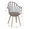 ΣΕΤ ΤΡΑΠΕΖΑΡΙΑΣ 5ΤΜΧ ANAIS HM21176 MDF TOP ΣΕ ΓΚΡΙ--P.P. & PU ΣΕ ΓΚΡΙ