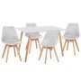ΣΕΤ ΤΡΑΠΕΖΑΡΙΑΣ 5ΤΜΧ VEGAS HM21184 MDF TOP ΣΕ ΛΕΥΚΟ--ΠΟΔΙΑ ΟΞΙΑΣ