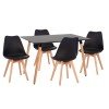 ΣΕΤ ΤΡΑΠΕΖΑΡΙΑΣ 5ΤΜΧ VEGAS HM21185 MDF TOP ΣΕ ΑΝΟΙΧΤΟ ΓΚΡΙ--ΠΟΔΙΑ ΟΞΙΑΣ
