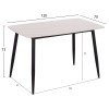 ΣΕΤ ΤΡΑΠΕΖΑΡΙΑΣ 5ΤΜΧ LATRELL HM21192 ΤΡΑΠΕΖΙ ΚΕΡΑΜΙΚΟ TOP-ΒΕΛΟΥΔΟ ΓΚΡΙ ΚΑΡΕΚΛΕΣ