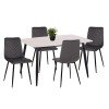 ΣΕΤ ΤΡΑΠΕΖΑΡΙΑΣ 5ΤΜΧ LATRELL HM21192 ΤΡΑΠΕΖΙ ΚΕΡΑΜΙΚΟ TOP-ΒΕΛΟΥΔΟ ΓΚΡΙ ΚΑΡΕΚΛΕΣ