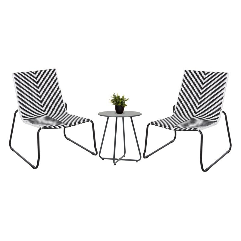 ΣΕΤ LOUNGE 3TMX ΕΞ.ΧΩΡΟΥ PONY HM21193 ΜΕΤΑΛΛΟ ΣΕ ΓΚΡΙ--ΣΥΝΘ.RATTAN ΣΕ ΛΕΥΚΟ-ΜΑΥΡΟ