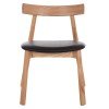KΑΡΕΚΛΑ ΤΡΑΠΕΖΑΡΙΑΣ SEKAN HM18245.04 RUBBERWOOD-ΜΑΥΡΟ PU 60x54x72Υεκ