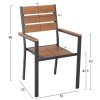 ΣΕΤ ΤΡΑΠΕΖΑΡΙΑΣ TABER HM21198 ΤΡΑΠΕΖΙ & 6 ΠΟΛΥΘΡΟΝΕΣ-ΑΛΟΥΜΙΝΙΟ & POLYWOOD-ΑΝΘΡΑΚΙ