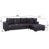 ΓΩΝΙΑΚΟΣ ΚΑΝΑΠΕΣ-ΚΡΕΒΑΤΙ ΜΕ ΑΠΟΘ.ΧΩΡΟ TRENDSTON HM3302.01R ΓΚΡΙ ΥΦΑΣΜΑ 298x177x95Υεκ