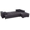 ΓΩΝΙΑΚΟΣ ΚΑΝΑΠΕΣ-ΚΡΕΒΑΤΙ ΜΕ ΑΠΟΘ.ΧΩΡΟ TRENDSTON HM3302.01R ΓΚΡΙ ΥΦΑΣΜΑ 298x177x95Υεκ