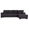 ΓΩΝΙΑΚΟΣ ΚΑΝΑΠΕΣ-ΚΡΕΒΑΤΙ ΜΕ ΑΠΟΘ.ΧΩΡΟ TRENDSTON HM3302.01R ΓΚΡΙ ΥΦΑΣΜΑ 298x177x95Υεκ