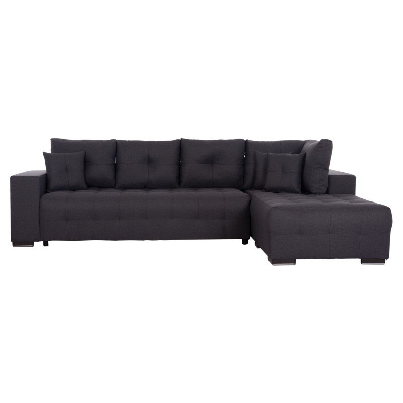 ΓΩΝΙΑΚΟΣ ΚΑΝΑΠΕΣ-ΚΡΕΒΑΤΙ ΜΕ ΑΠΟΘ.ΧΩΡΟ TRENDSTON HM3302.01R ΓΚΡΙ ΥΦΑΣΜΑ 298x177x95Υεκ