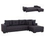 ΓΩΝΙΑΚΟΣ ΚΑΝΑΠΕΣ-ΚΡΕΒΑΤΙ ΜΕ ΑΠΟΘ.ΧΩΡΟ TRENDSTON HM3302.01R ΓΚΡΙ ΥΦΑΣΜΑ 298x177x95Υεκ