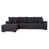ΓΩΝΙΑΚΟΣ ΚΑΝΑΠΕΣ-ΚΡΕΒΑΤΙ ΜΕ ΑΠΟΘ.ΧΩΡΟ TRENDSTON HM3302.01L ΓΚΡΙ ΥΦΑΣΜΑ 298x177x95Υεκ