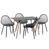 ΣΕΤ ΤΡΑΠΕΖΑΡΙΑΣ 5ΤΜΧ LIO HM21175 MDF TOP & ΠΟΛΥΠΡΟΠΥΛΕΝΙΟ ΣΕ ΜΑΥΡΟ