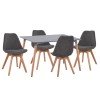 ΣΕΤ ΤΡΑΠΕΖΑΡΙΑΣ 5ΤΜΧ VEGAS HM21177 MDF TOP ΣΕ ΓΚΡΙ--ΥΦΑΣΜΑ ΣΕ ΓΚΡΙ
