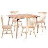 ΣΕΤ ΤΡΑΠΕΖΑΡΙΑΣ 5ΤΜΧ LUCIEN HM21183 MDF TOP & ΞΥΛΟ ΟΞΙΑΣ ΣΕ ΦΥΣΙΚΟ ΧΡΩΜΑ