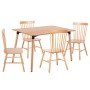 ΣΕΤ ΤΡΑΠΕΖΑΡΙΑΣ 5ΤΜΧ LUCIEN HM21183 MDF TOP & ΞΥΛΟ ΟΞΙΑΣ ΣΕ ΦΥΣΙΚΟ ΧΡΩΜΑ