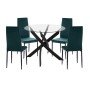ΣΕΤ ΤΡΑΠΕΖΑΡΙΑΣ 5ΤΜΧ LADY HM21199.03 ΓΥΑΛΙ--ΜΕΤΑΛΛΟ ΣΕ ΜΑΥΡΟ & ΒΕΛΟΥΔΟ ΚΥΠΑΡΙΣΣΙ