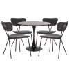 ΣΕΤ ΤΡΑΠΕΖΑΡΙΑΣ 5ΤΜΧ BROLIN HM21200 MDF TOP & ΜΕΤΑΛΛΟ ΜΑΥΡΟ-ΣΚΟΥΡΟ ΓΚΡΙ ΥΦΑΣΜΑ