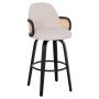 ΣΚΑΜΠΟ ΜΠΑΡ ΠΕΡΙΣΤΡΕΦΟΜΕΝΟ BECKER HM18251.02 PLYWOOD ΜΑΥΡΟ--ΕΚΡΟΥ ΥΦΑΣΜΑ 50x52x100Υ