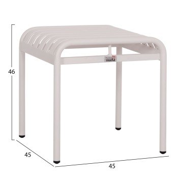 ΣΚΑΜΠΟ ΑΛΟΥΜΙΝΙΟΥ RACHEL HM6340.02 ΛΕΥΚΟ 45x45x46Υεκ.