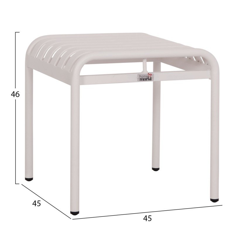 ΣΚΑΜΠΟ ΑΛΟΥΜΙΝΙΟΥ RACHEL HM6340.02 ΛΕΥΚΟ 45x45x46Υεκ.
