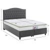ΚΡΕΒΑΤΙ ΜΕ ΣΤΡΩΜΑ ΔΙΠΛΟ MALENA HM21164 ΓΚΡΙ ΒΕΛΟΥΔΟ & ΑΠΟΘ.ΧΩΡΟΣ-ΓΙΑ 160x200εκ.