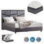 ΚΡΕΒΑΤΙ ΔΙΠΛΟ ΜΕ ΣΤΡΩΜΑ & ΑΠΟΘ.ΧΩΡΟ IRIDA HM21166 ΓΚΡΙ ΒΕΛΟΥΔΟ--ΓΙΑ 160x200εκ