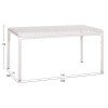 ΤΡΑΠΕΖΙ ΑΛΟΥΜΙΝΙΟΥ RACHEL HM6339.02 ΛΕΥΚΟ 150x80x75Υεκ.
