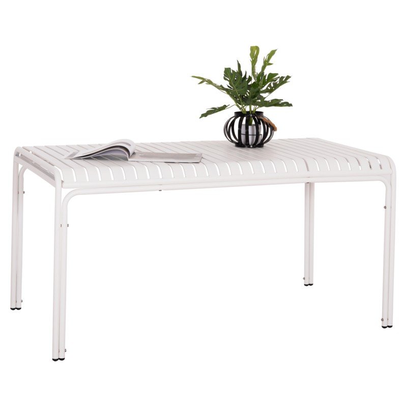 ΤΡΑΠΕΖΙ ΑΛΟΥΜΙΝΙΟΥ RACHEL HM6339.02 ΛΕΥΚΟ 150x80x75Υεκ.