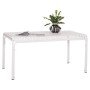 ΤΡΑΠΕΖΙ ΑΛΟΥΜΙΝΙΟΥ RACHEL HM6339.02 ΛΕΥΚΟ 150x80x75Υεκ.