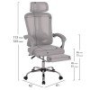 ΚΑΡΕΚΛΑ ΓΡΑΦΕΙΟΥ BARNET HM18258.02 ΓΚΡΙ MESH-ΓΚΡΙ ΣΚΕΛΕΤΟΣ NYLON 61x62x123Υ