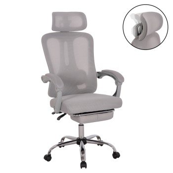 ΚΑΡΕΚΛΑ ΓΡΑΦΕΙΟΥ BARNET HM18258.02 ΓΚΡΙ MESH-ΓΚΡΙ ΣΚΕΛΕΤΟΣ NYLON 61x62x123Υ
