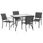 ΣΕΤ ΤΡΑΠΕΖΑΡΙΑΣ 5ΤΜΧ REDAN HM21223.01 ΤΡΑΠΕΖΙ & 4 ΠΟΛΥΘΡΟΝΕΣ ΣΕ ΜΑΥΡΟ